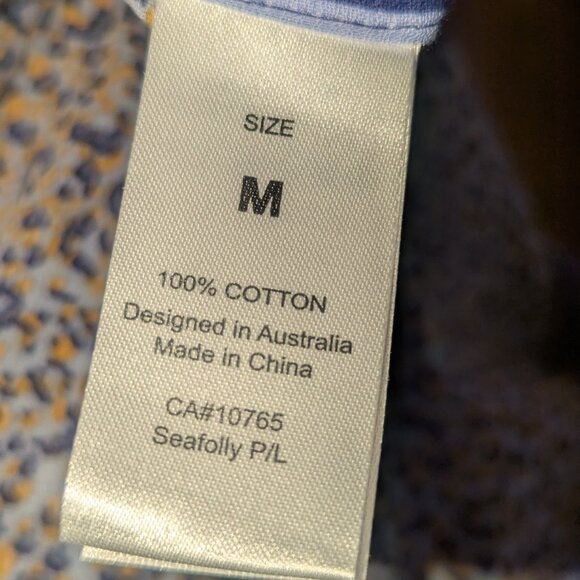 NWT Anthropologie Seafolly Spirit Animal Jumpsuit 100% Cotton Size Medium - Picture 3 of 9